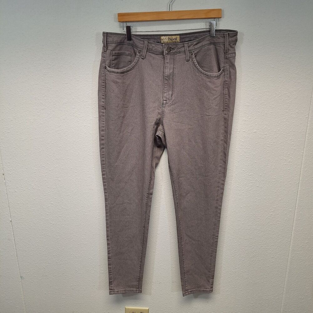 Hybrid & Company Gray Women's Jeans Size 18 Stretch Skinny Casual 98% Cotton